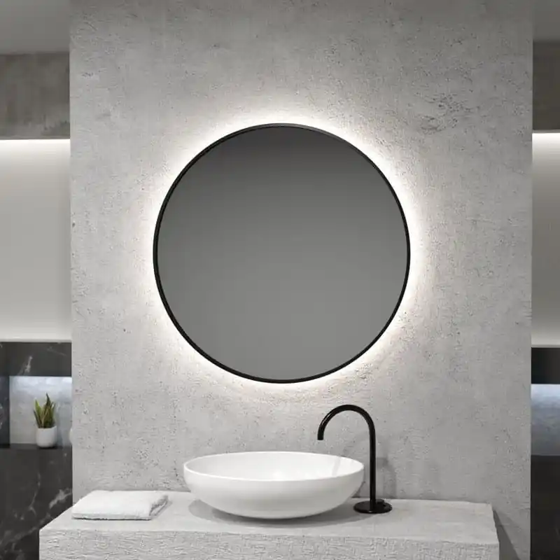 MCJ Premium Ronda Plus Lustro ścienne 85 cm z oświetleniem LED białe MCJRONDAPLUS85WH