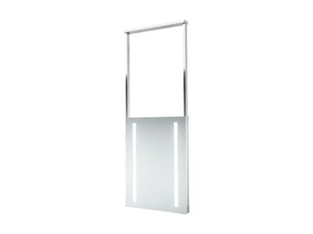 MCJ Premium Inverto 2 Lustro sufitowe dwustronne 60x80 cm z obustronnym oświetleniem LED stal nierdzewna polerowana MCJINVERTO260X80/130SP