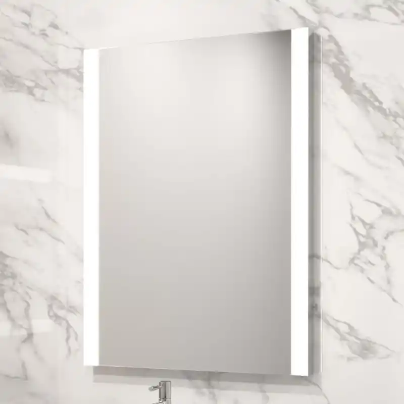 MCJ Premium Ala Lustro ścienne 80x80 cm z oświetleniem LED stal nierdzewna polerowana MCJALA80X80SP