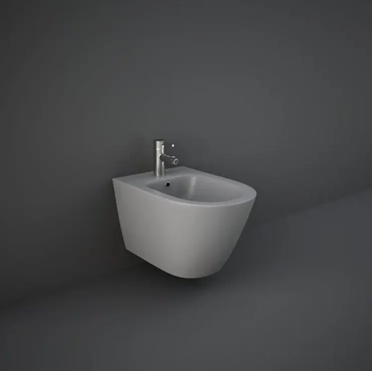 RAK Ceramics Feeling Bidet podwieszany 52x36 cm szary mat RST07503A