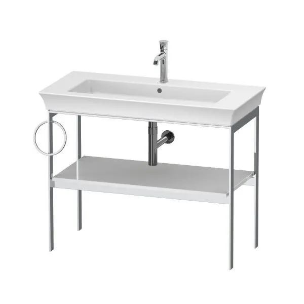 Duravit White Tulip Konsola stojąca do umywalki 98,4x45x76 cm biała wysoki połysk WT4544L8585