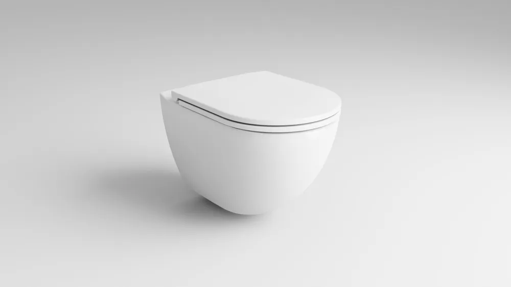 Vitalle Lukka Zestaw Toaleta WC 51,5x36,5 cm bez kołnierza + deska wolnoopadająca biała 541204111187K1VL