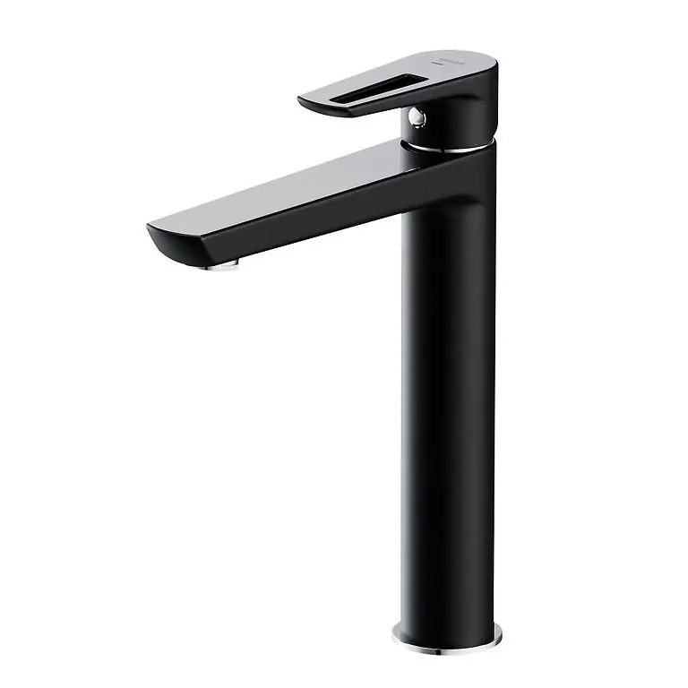 Cersanit Mille Black Bateria umywalkowa wysoka czarna/chrom S951-356