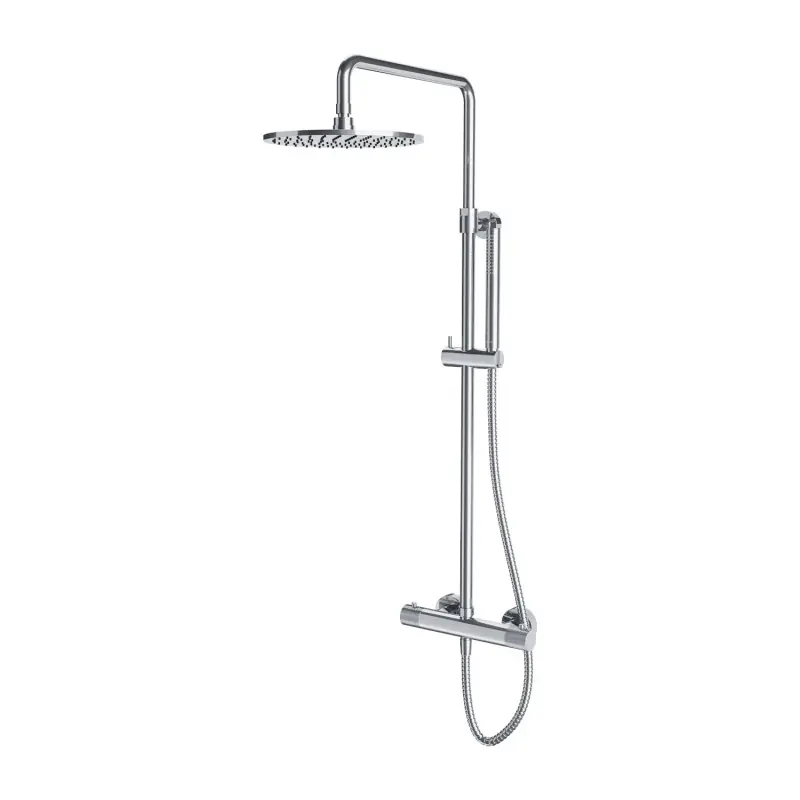 Omnires Contour Zestaw prysznicowy termostatyczny natynkowy z deszczownicą chrom CT8044CR