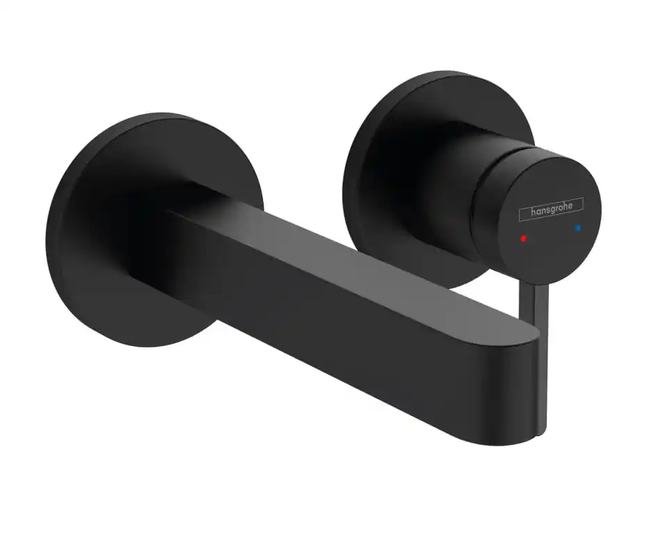 Hansgrohe Finoris Bateria umywalkowa ścienna 16,8 cm czarny mat 76051670