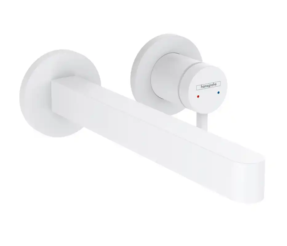 Hansgrohe Finoris Bateria umywalkowa ścienna 22,8 cm biały mat 76050700