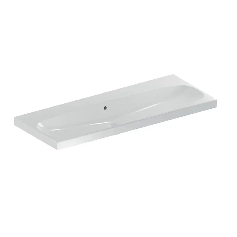 Geberit Acanto Umywalka meblowa 120x48 cm bez otworów na baterie z przelewem biała 501.880.00.3