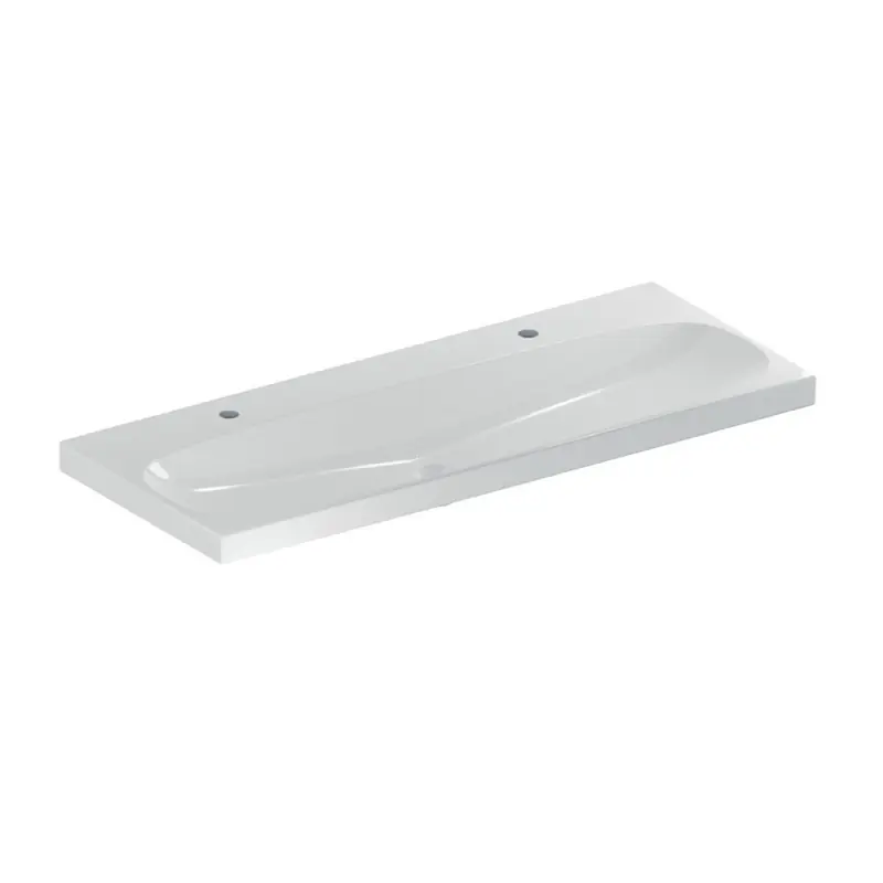 Geberit Acanto Umywalka meblowa 120x48 cm z 2 otworami na baterie bez przelewu biała 501.880.00.5