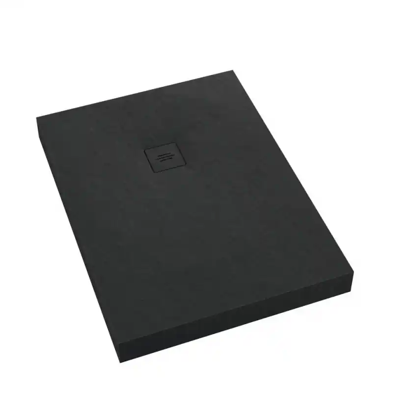 Schedline NonLimits Black Stone Brodzik prostokątny 80x140 cm czarny 3ST.N1P-80140/C/ST-M1/C/ST