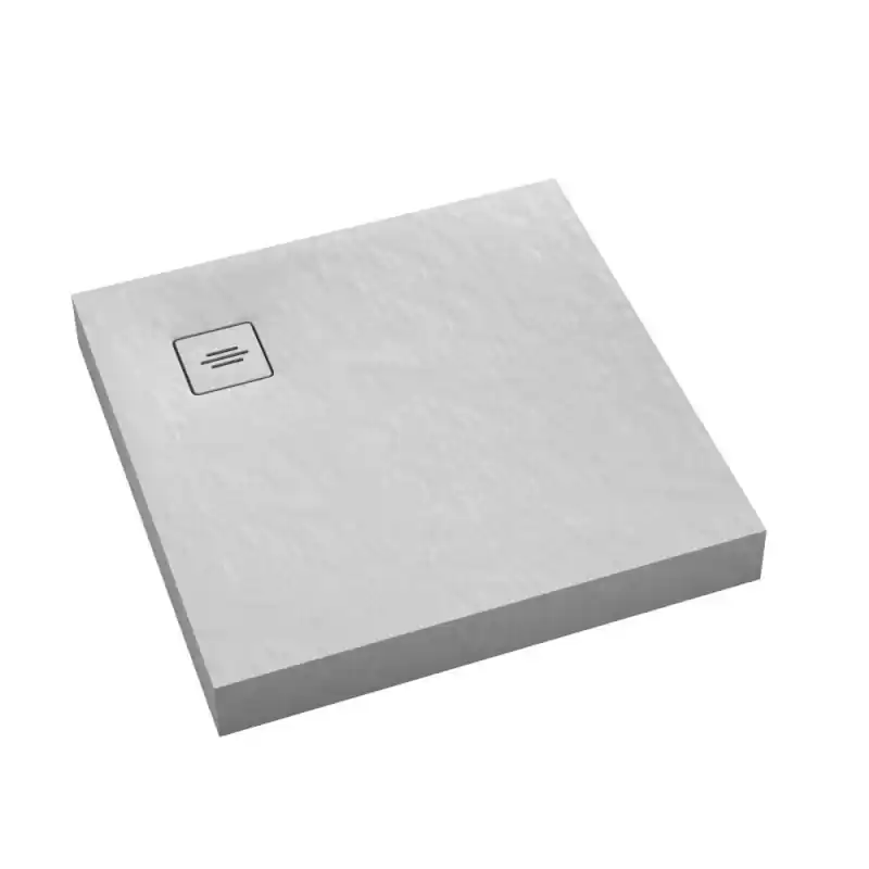 Schedline NonLimits White Stone Brodzik kwadratowy 80x80 cm biały 3ST.N1K-8080/B/ST-M1/B/ST