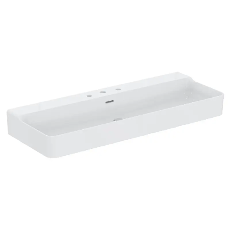 Ideal Standard Conca Umywalka wisząca 120x45 cm z przelewem z 3 otworami na baterię biała T380401