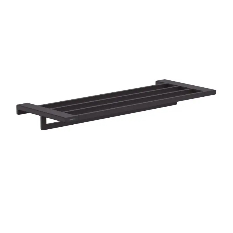 Hansgrohe AddStoris Półka z wieszakiem czarny mat 41751670