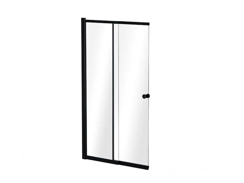 Besco Easy Slide Black Parawan nawannowy 150x100 cm profile czarny mat szkło przezroczyste PESB-2S