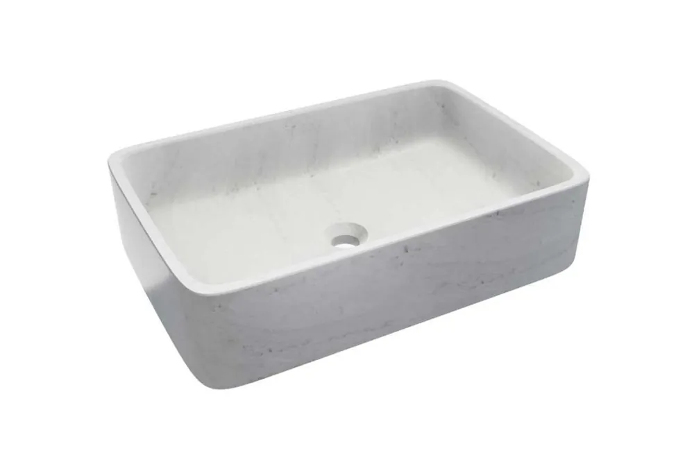 AD Naturalnie Etna Mini Umywalka nablatowa 45x30 cm biała KUN-004BI-M