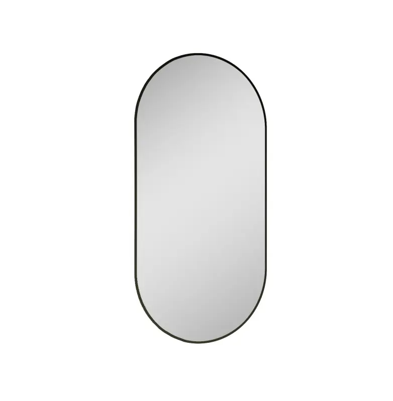 Elita Led Sharon Lustro 92x52 cm owalne z oświetleniem LED czarny mat 168462/RE060520010560
