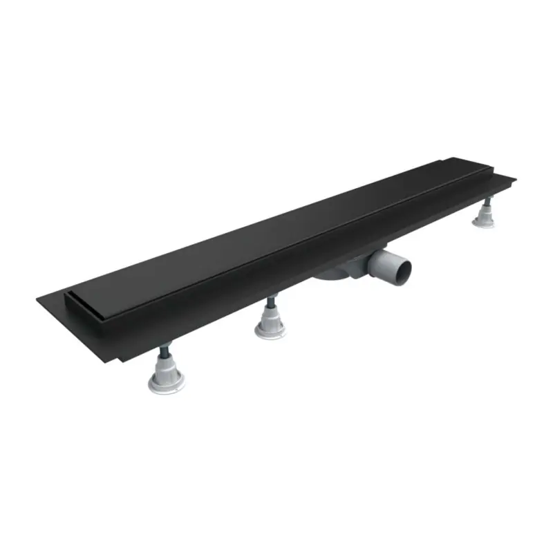 Omnires Lowfix Odpływ liniowy 80 cm czarny LOWFIX80GBL