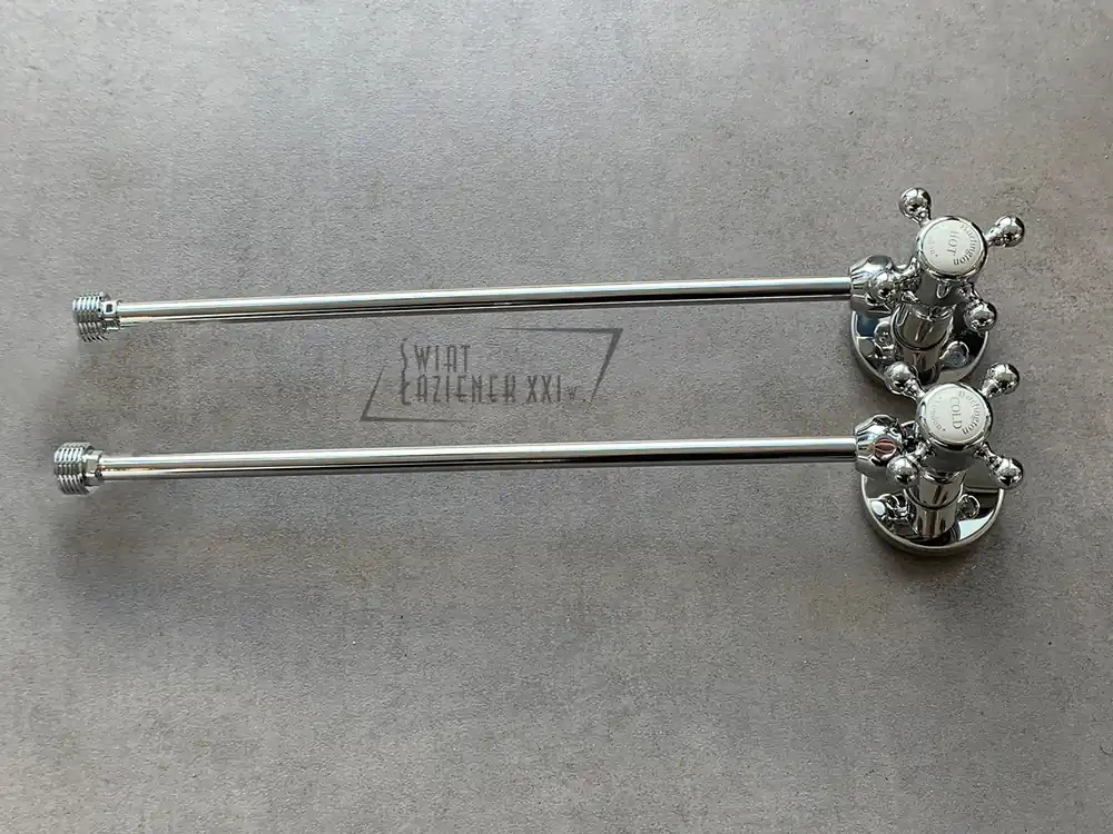 Burlington Zawory kątowe do armatury umywalkowej ciepła/zimna chrom W28 W MAGAZYNIE!!
