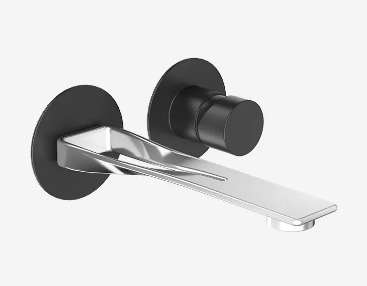 Webert One-B Bateria umywalkowa podtynkowa jednouchwytowa stal/czarny NB830606.441