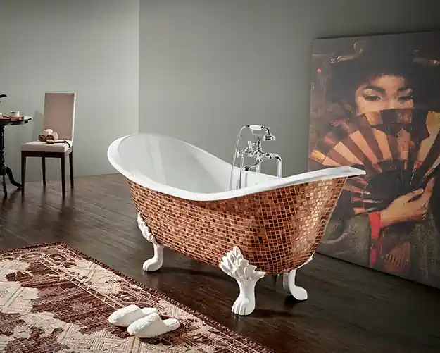 Recor Antique Wanna wolnostojąca bez otworu na baterię 154x75x76 cm mosaic ANTIQUE1