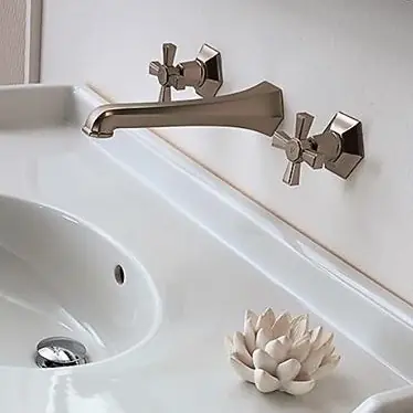 Sbordoni Deco Prestige Bateria umywalkowa 3-otworowa ścienna nikiel DP142pNI