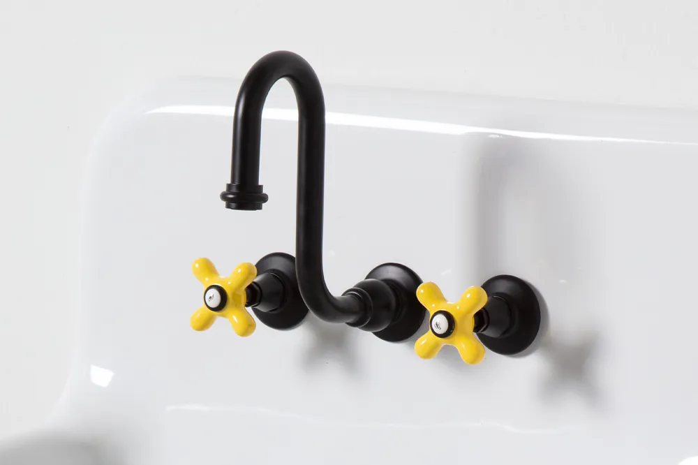Bleu Provence Bateria umywalkowa ścienna black RLP1012D.YELLOW