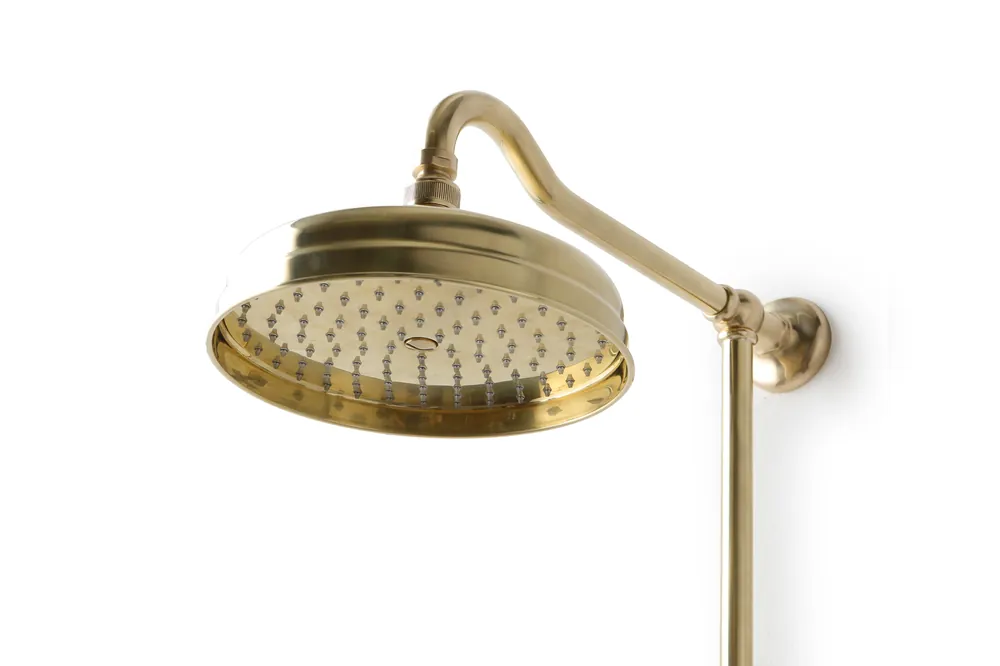 Bleu Provence Deszczownica prysznicowa ∅30 z ramieniem ściennym brass RD120ON30