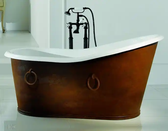 Bleu Provence Old Lavande Wanna wolnostojąca 170x76 solid copper 12070C