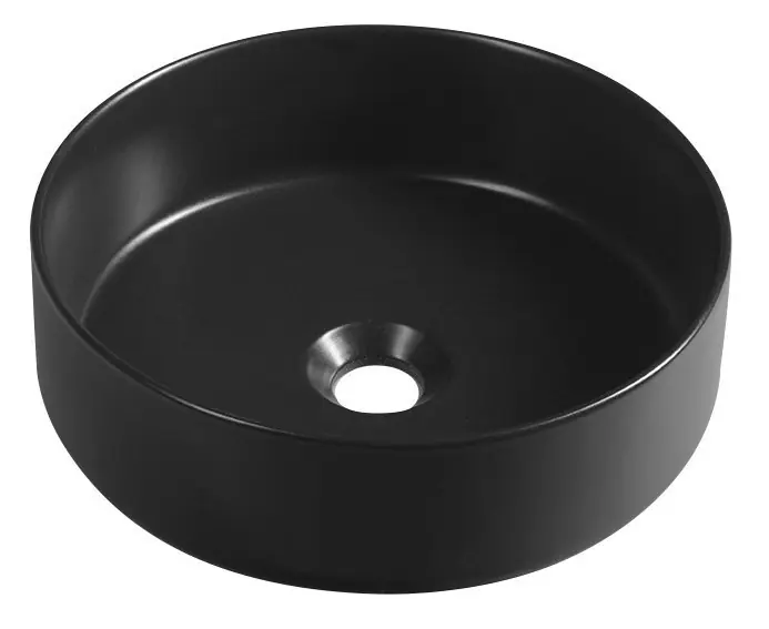 Isvea Infinity Umywalka nablatowa okrągła Ø36x12 cm czarny mat 10NF65036B