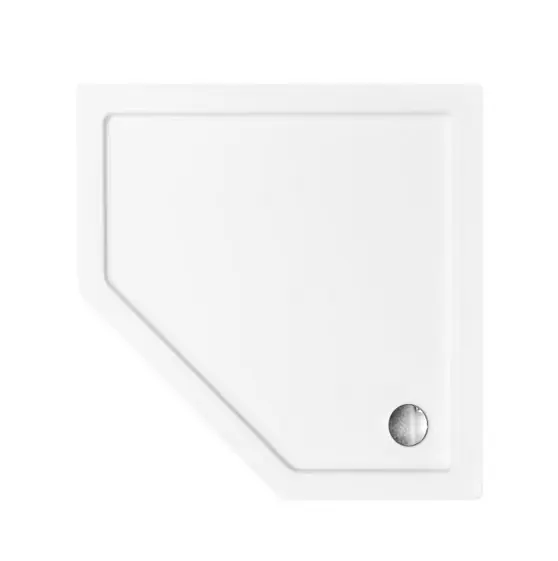 Besco Bergo Brodzik Pięciokątny SlimLine 90x90 biały BAB-90