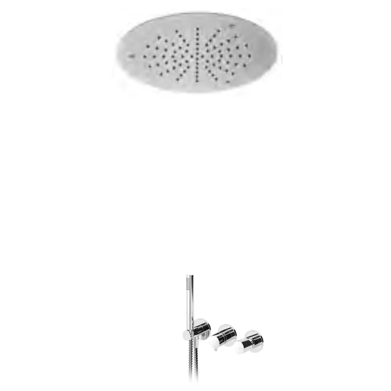 Bruma Adagio Bateria podtynkowa natryskowa z deszczownicą Ø 380 mm w suficie i słuchawką prysznicową Chrom 1934291CR
