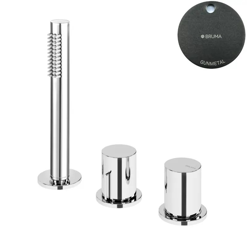 Bruma Avalon Bateria natryskowa nablatowa 3-otworowa Gunmetal 1895001MG