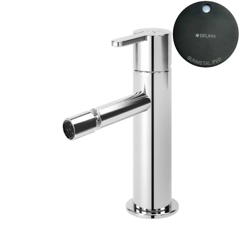 Bruma Leaf Bateria bidetowa jednootworowa bez korka Gunmetal PVD 1671006GM
