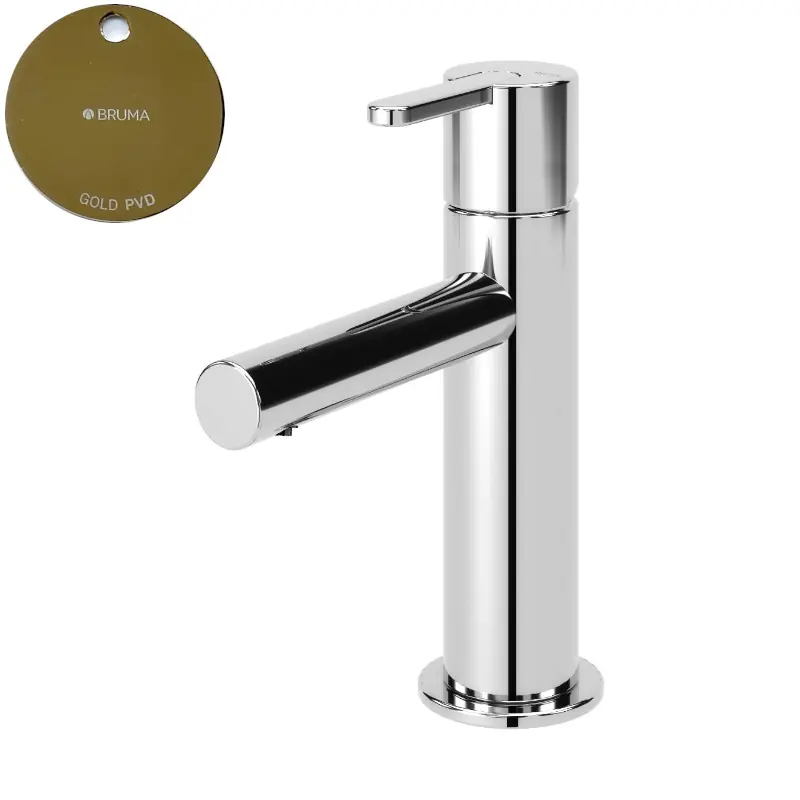 Bruma Leaf Bateria umywalkowa jednootworowa bez korka Gold PVD 1670007PO