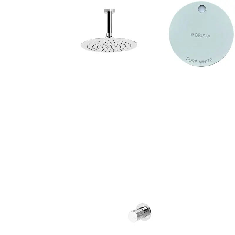 Bruma Leaf3 Bateria natryskowa podtynkowy z deszczownicą Ø 250 mm Pure White 1673700PW