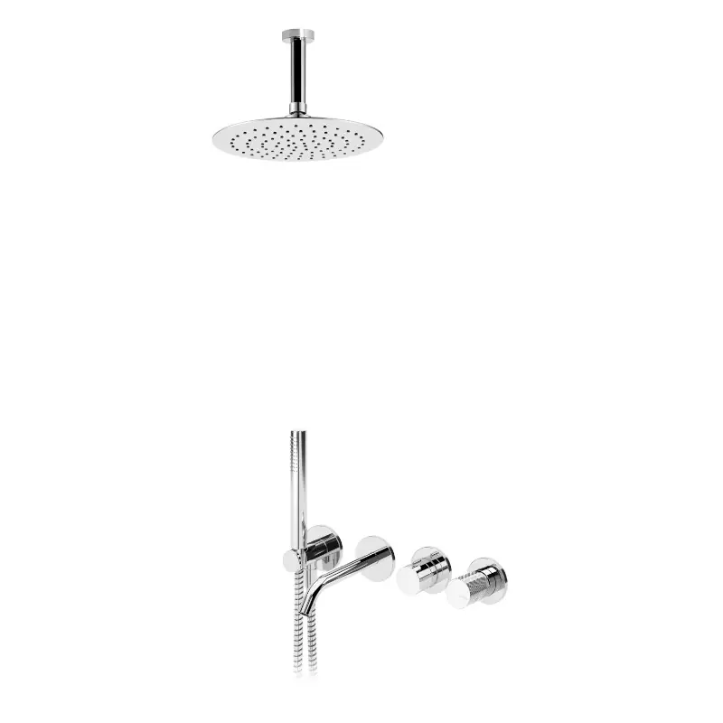 Bruma Leaf3 Bateria wannowo-natryskowa podtynkowy z deszczownicą sufitową Ø 250 mm Chrom 1672504CR