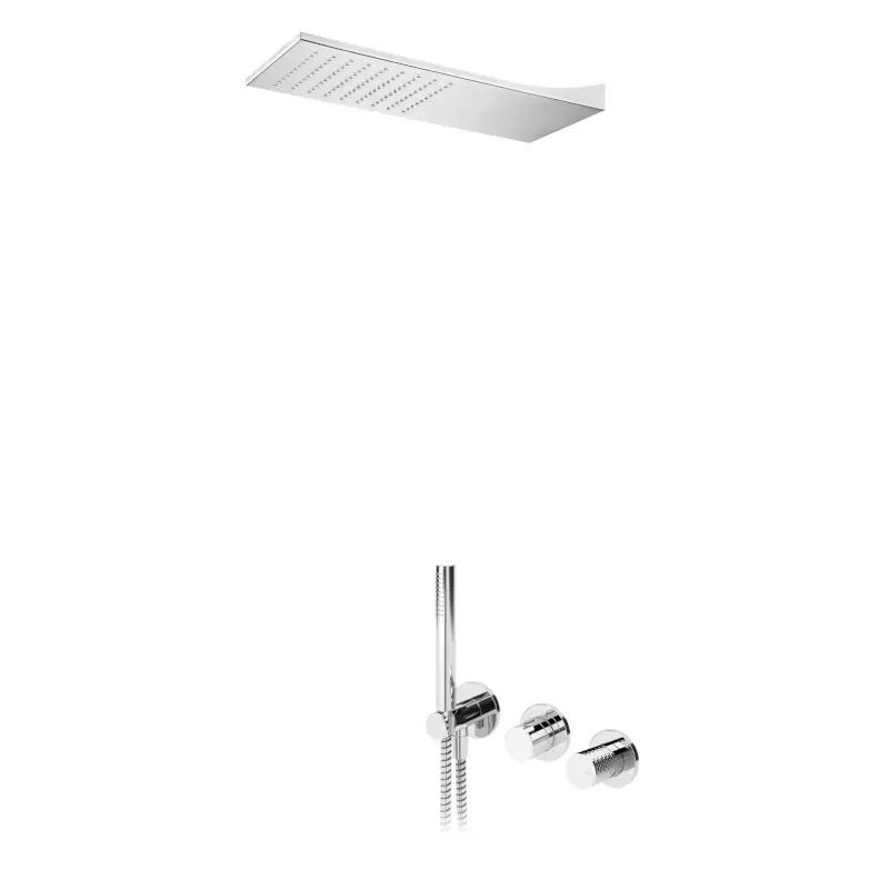 Bruma Leaf4 Bateria natryskowa podtynkowy z deszczownicą ścienną Chrom 1673633CR