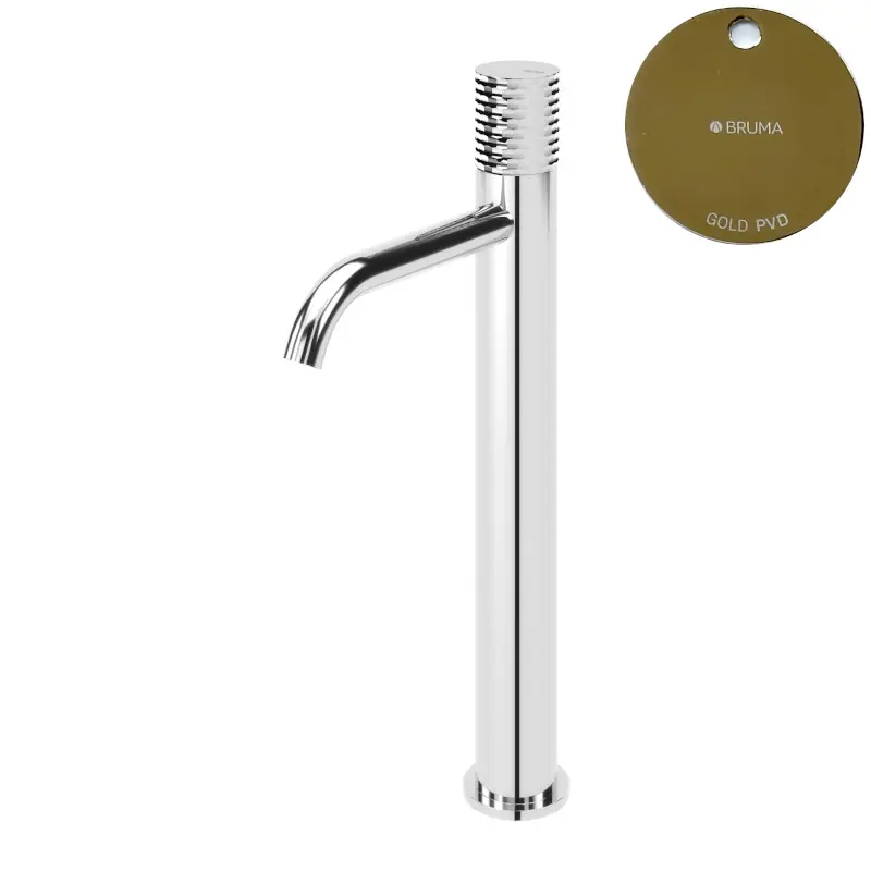Bruma Leaf4 Bateria umywalkowa jednootworowa bez korka Gold PVD 1670023PO
