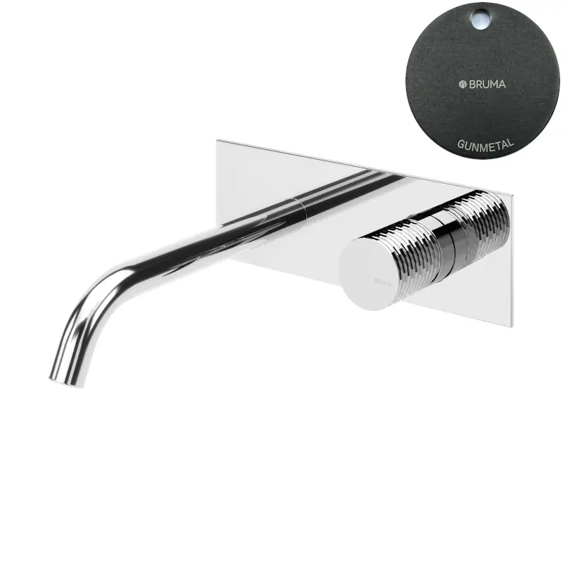 Bruma Leaf4 Bateria umywalkowa podtynkowa 150 mm Gunmetal 1670135MG