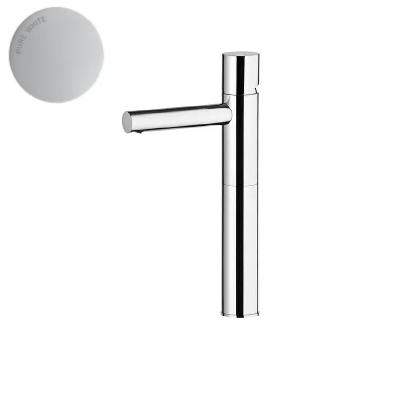 Bruma Lusa Bateria umywalkowa jednootworowa wysoka bez korka Pure White 1010006PW
