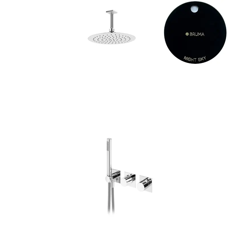Bruma Lusa Zestaw natryskowy podtynkowy z deszczownicą Ø 250 mm Night Sky 1015812NS