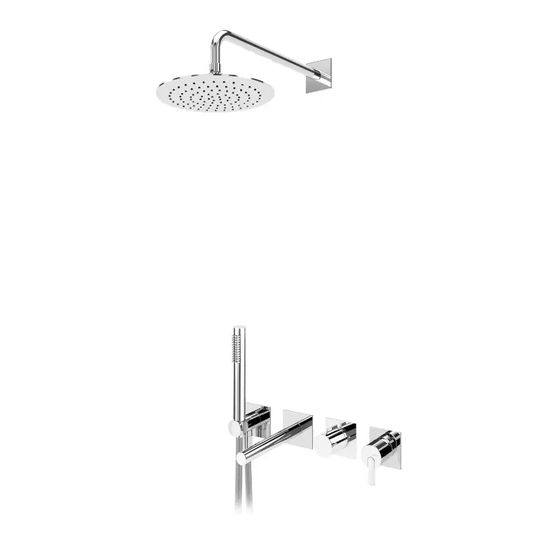 Bruma Lusa Zestaw wannowo-natryskowa podtynkowy z deszczownicą Ø 250 mm Chrom 1013111CR