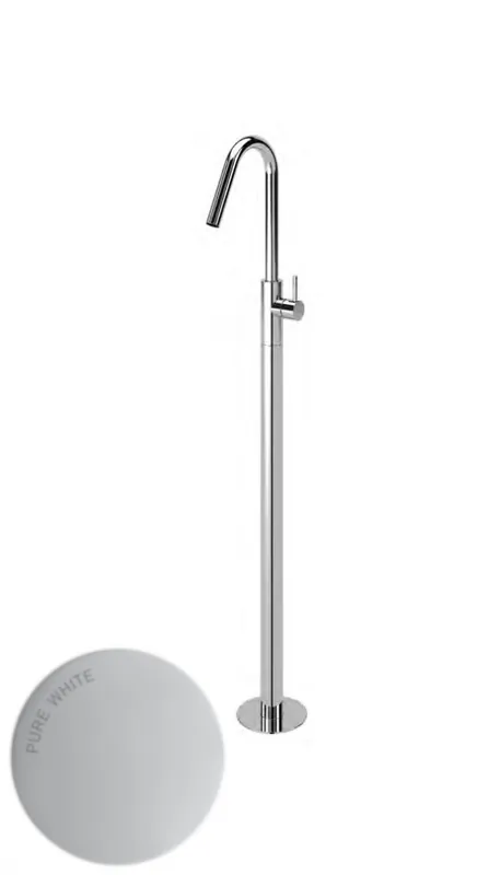Bruma Lusitano Bateria umywalkowa wolnostojąca jednouchwytowa z korkiem Pure White 1077811PW