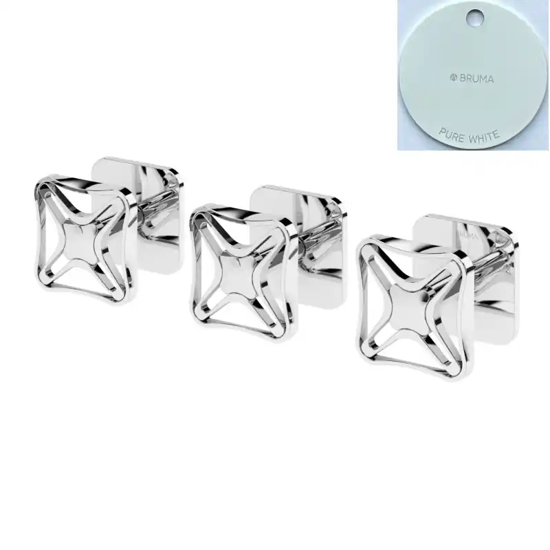 Bruma Navy Bateria podtynkowa 3-otworowa 3-drożny Pure White 1903101PW
