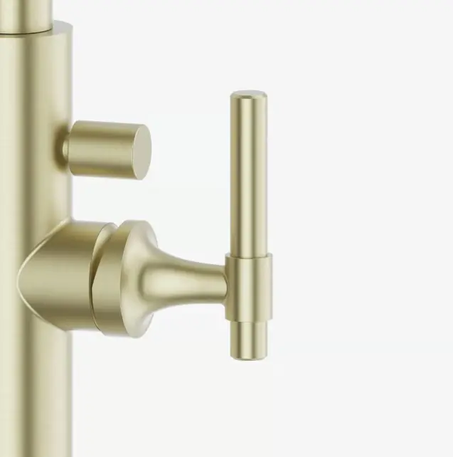Burlington Strand Uchwyt do baterii wannowo-prysznicowej wolnostojącej brushed brass SN416HANDLEF