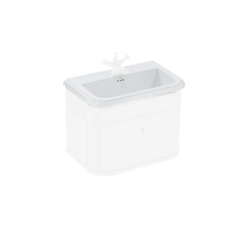 Burlington Umywalka 75x47 biały połysk CH0751SCW