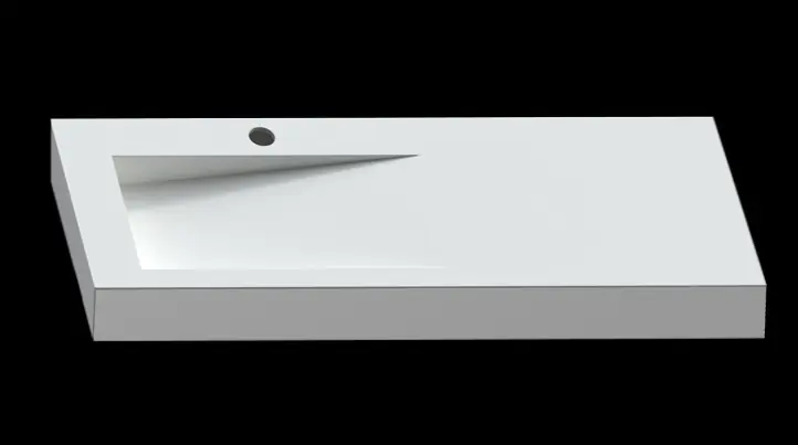 Cristalstone Linea Ideal Umywalka Ścienna biała U1300-MBLOLB