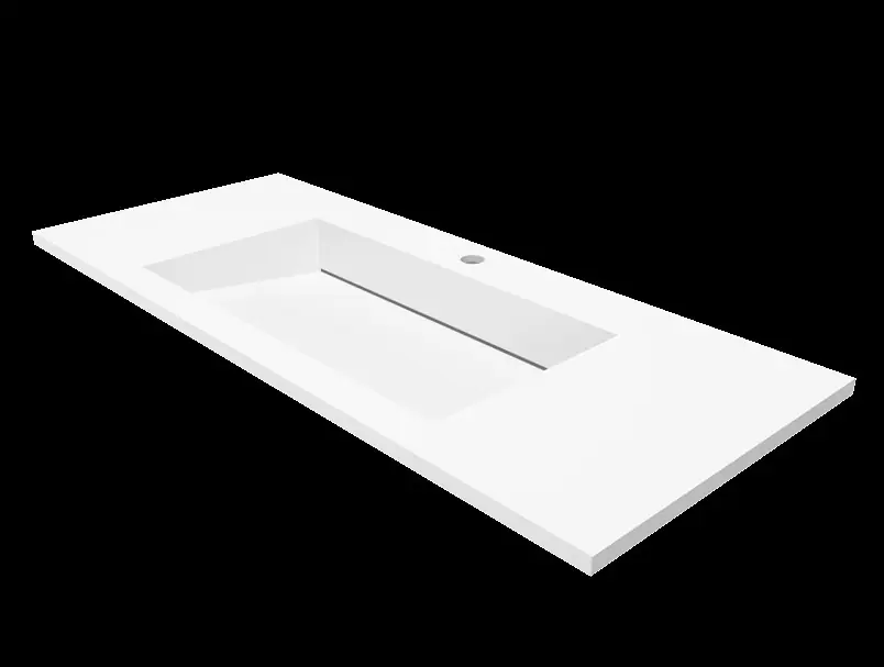 Cristalstone Linea Ideal Umywalka wpuszczana w blat biała U1100-MCOLC/CR