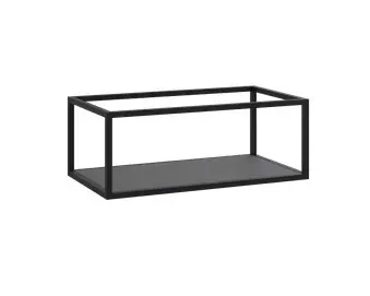 Cristalstone Stelaż pod umywalkę z półką 80 x 45 x 30 cm czarny mat ST800-03