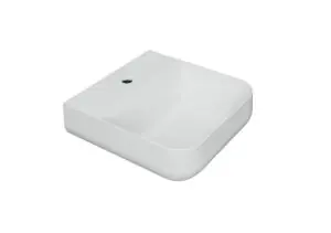 Esedra Qube 2 Umywalka Stawiana na Blat/Ścienna 44x44 cm biała LVQ2