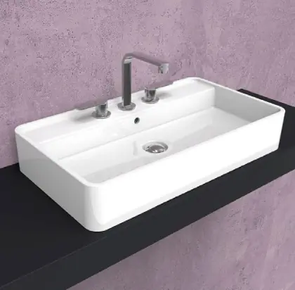 Flaminia Miniwash Umywalka stawiana na blat 75x42 cm Biały MW75PR
